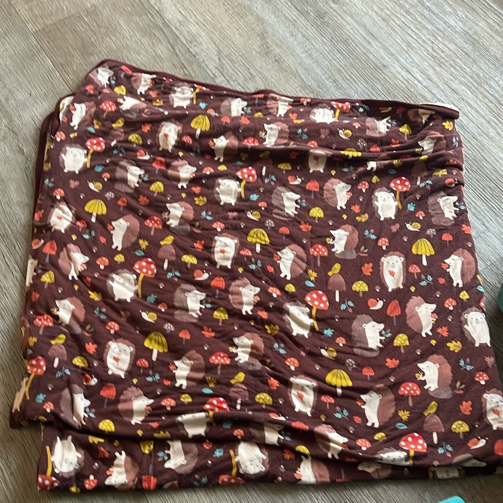 Little Sleepies hedgehog print cloud blanket